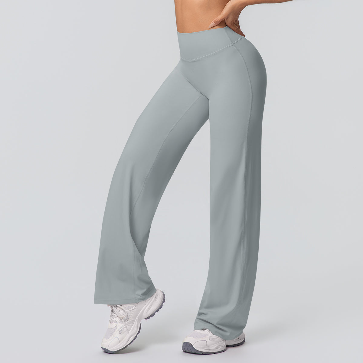 Pantalon yoga wide leg marron