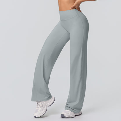 Pantalon yoga wide leg marron