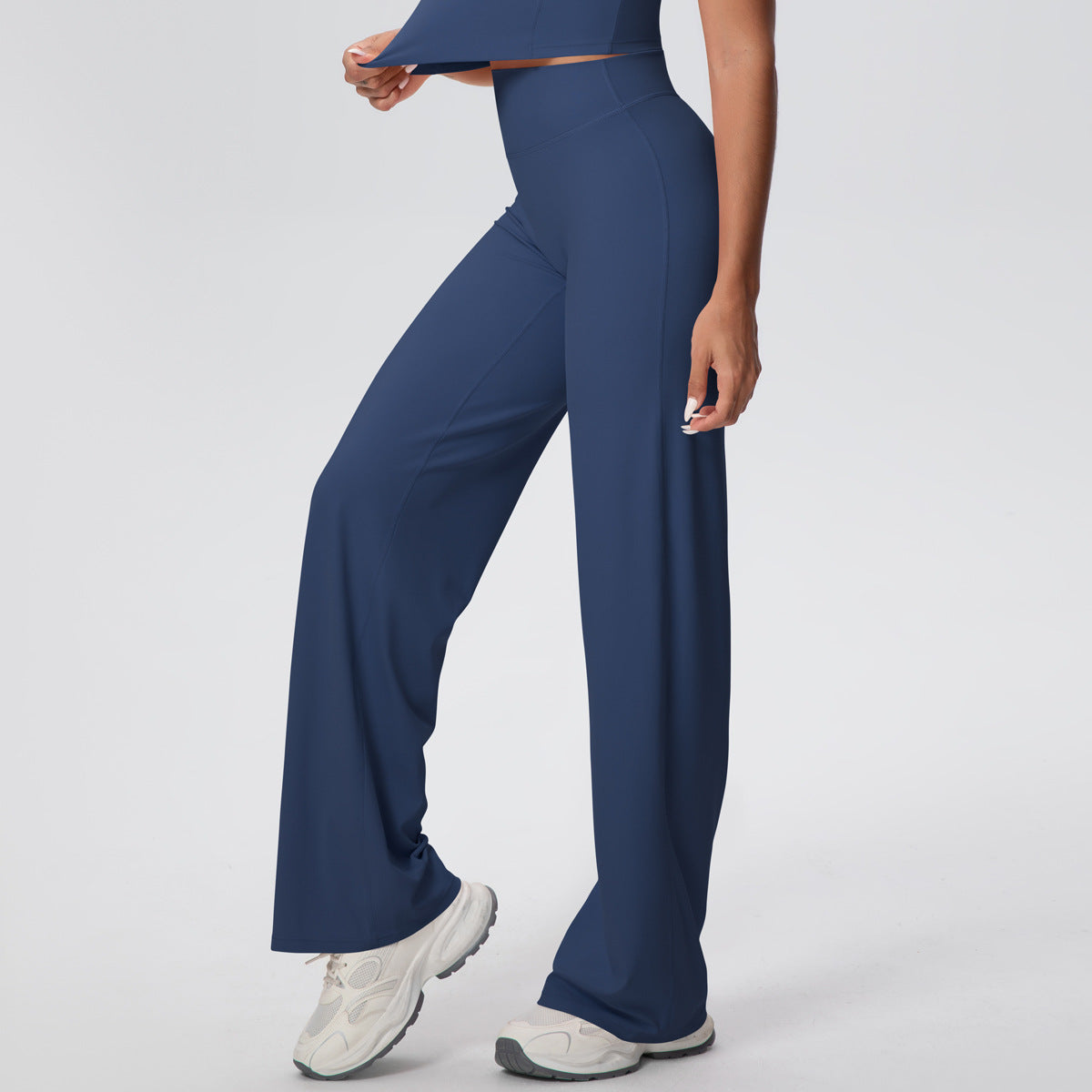 Pantalon yoga wide leg rose
