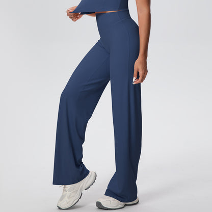 Pantalon yoga wide leg rose