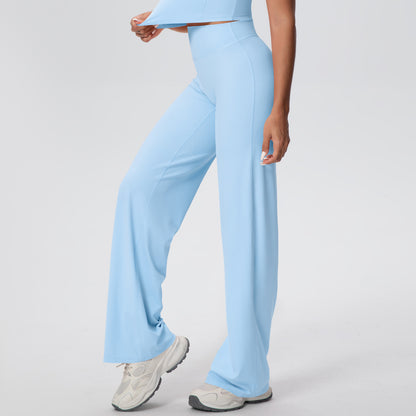Pantalon yoga wide leg bleu marine